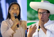 Keiko Fujimori lidera la intención de voto con seis puntos de ventaja sobre Roberto Sánchez en Perú