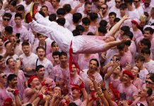 Arrancan los Sanfermines 2026 en Pamplona con un chupinazo multitudinario y temperaturas extremas de hasta 40 grados
