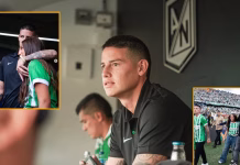 Este fue el emotivo mensaje de Salomé Rodríguez luego de la presentación de James Rodríguez como nuevo jugador de Nacional en el estadio Atanasio Girardot