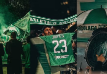 Así vivió James Rodríguez el banderazo de los hinchas de Atlético Nacional en Bogotá, previo a su primer partido en la Liga BetPlay