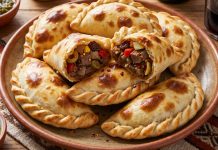 Receta de empanadas de carne cortada a cuchillo con picante, rápida y fácil
