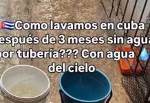 “Es una bendición”: Cubana grabó a su hija recogiendo lluvia para lavar ropa tras meses sin suministro