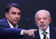 Lula da Silva y Flávio Bolsonaro se enfrentarán cara a cara en su primer debate a una semana del balotaje en Brasil