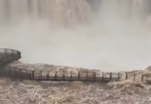 Por la crecida del río fue cerrado el Circuito Superior de las Cataratas del Iguazú